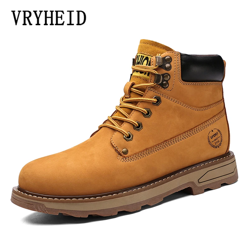 VRYHEID Men And Women Boots Top Quality Genuine Leather Men Shoes Winter Warm Waterproof Ankle Boots Men Outdoor Working Boots
VRYHEID Men And Women Boots Top Quality Genuine Leather Men Shoes Winter Warm Waterproof Ankle Boots Men Outdoor Working Boots