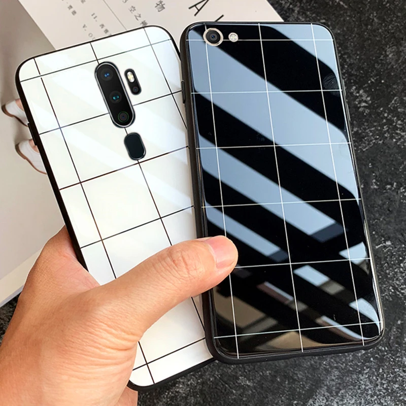 For Oneplus 7 Pro 6 Case Free strap Lattice Line Glossy Hard Tempered Glass Cover For Oneplus 7T one plus 6 phone Casing
For Oneplus 7 Pro 6 Case Free strap Lattice Line Glossy Hard Tempered Glass Cover For Oneplus 7T one plus 6 phone Casing