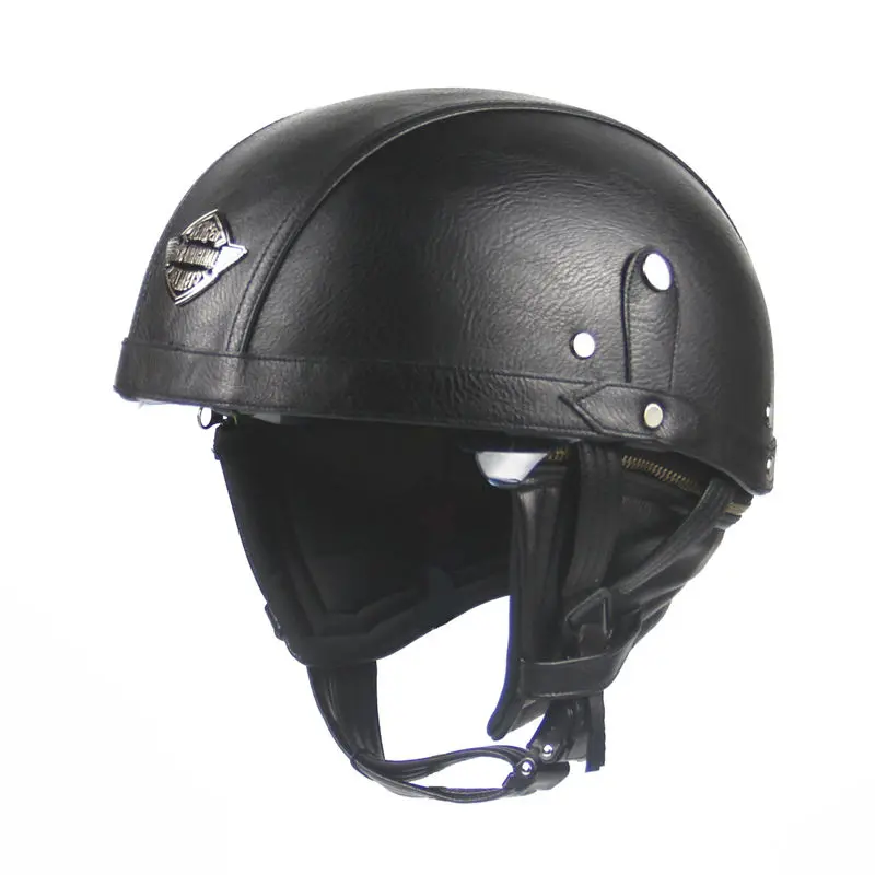 Motorcycle Motorbike Rider Half PU Leather Retro Helmet Visor With Collar Open Face Half Motor with dual lens
Motorcycle Motorbike Rider Half PU Leather Retro Helmet Visor With Collar Open Face Half Motor with dual lens