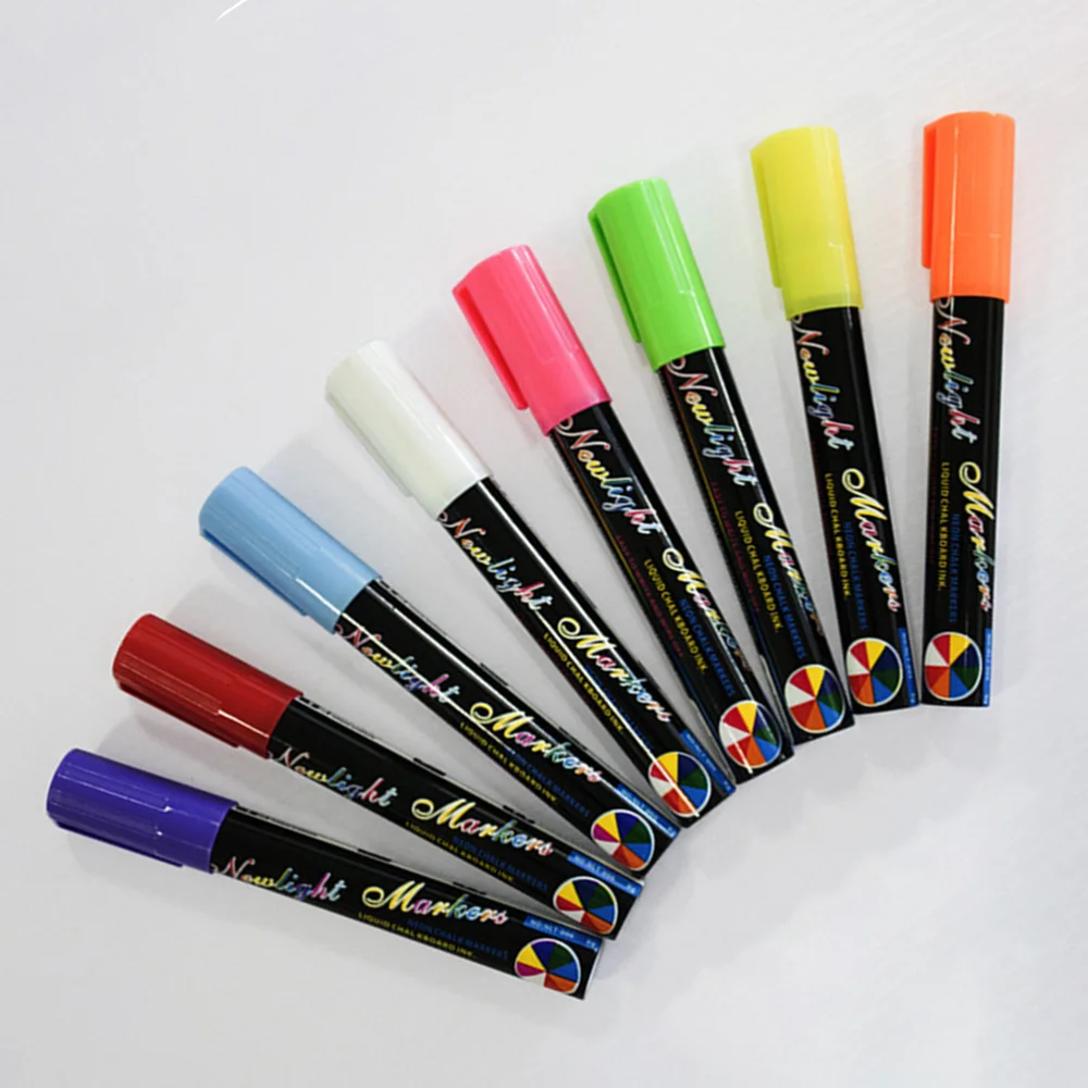 8pcs 8 Color Highlighter Fluorescent Liquid Chalk Marker DIY Neon Pen 6mm for LED Writing Board Advertising Board
8pcs 8 Color Highlighter Fluorescent Liquid Chalk Marker DIY Neon Pen 6mm for LED Writing Board Advertising Board
