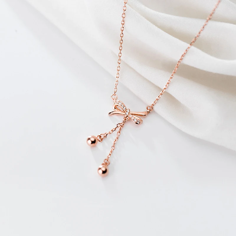 Colusiwei New 925 Sterling Sliver Shiny CZ Cute Bowknot Tassel Light Beads Pendant Necklace for Women Korea Style Fine Jewelry
Colusiwei New 925 Sterling Sliver Shiny CZ Cute Bowknot Tassel Light Beads Pendant Necklace for Women Korea Style Fine Jewelry