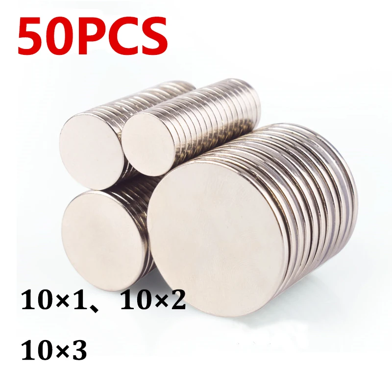 10/20/50PCS 10x1, 10x2, 10x3mm Round NdFeB Neodymium Magnet N35 Super Strong Rare Earth Neodymium Magnet Permanent Disk
10/20/50PCS 10x1, 10x2, 10x3mm Round NdFeB Neodymium Magnet N35 Super Strong Rare Earth Neodymium Magnet Permanent Disk