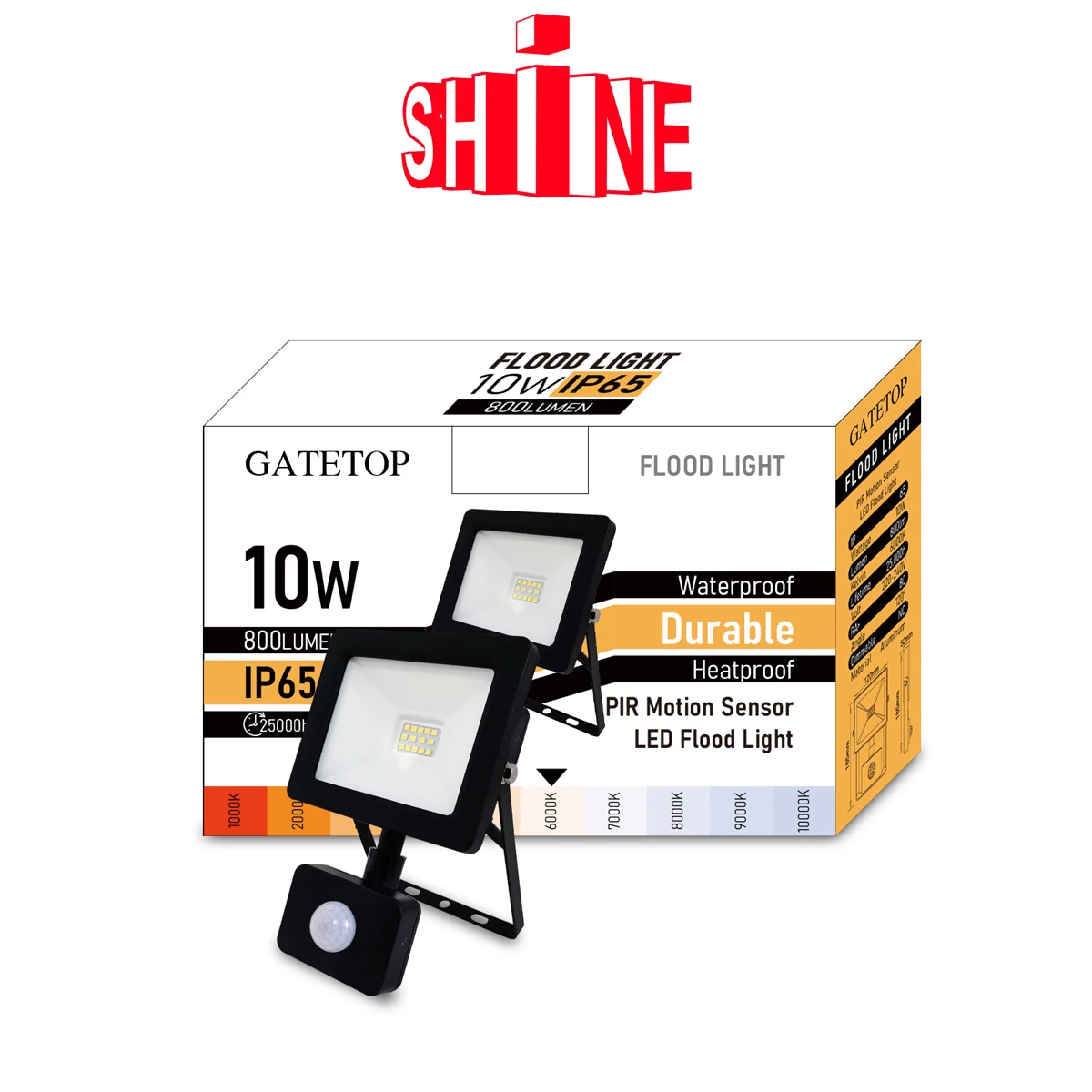 LED Floodlight Induction Style 10W Motion Sensor IP65 Cold White Light 6000K Human Body Induction Water Proof Lamp 
LED Floodlight Induction Style 10W Motion Sensor IP65 Cold White Light 6000K Human Body Induction Water Proof Lamp