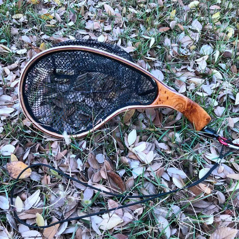Wooden Fly Fishing Landing Net Handle Trout Mesh Fish Catch and Release Fishing Tool with Lanyard Rope and Buckle
Wooden Fly Fishing Landing Net Handle Trout Mesh Fish Catch and Release Fishing Tool with Lanyard Rope and Buckle
