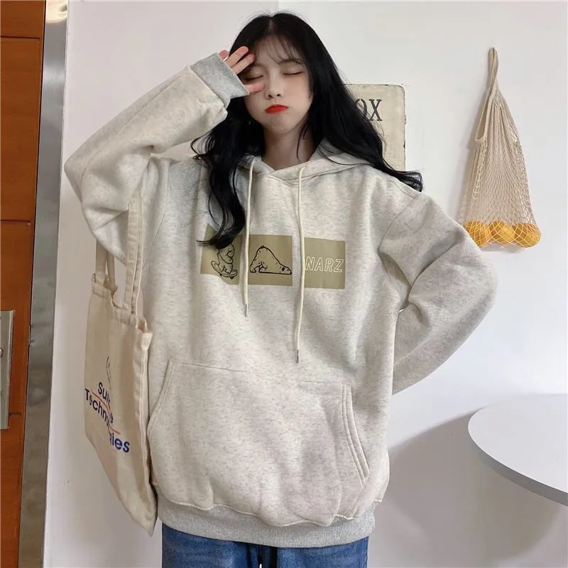 Spring Autumn Cotton Hoodies For Women Long-Sleeved Lazy Wind Plus Size Streetwear Women's Sweatshirt
Spring Autumn Cotton Hoodies For Women Long-Sleeved Lazy Wind Plus Size Streetwear Women's Sweatshirt