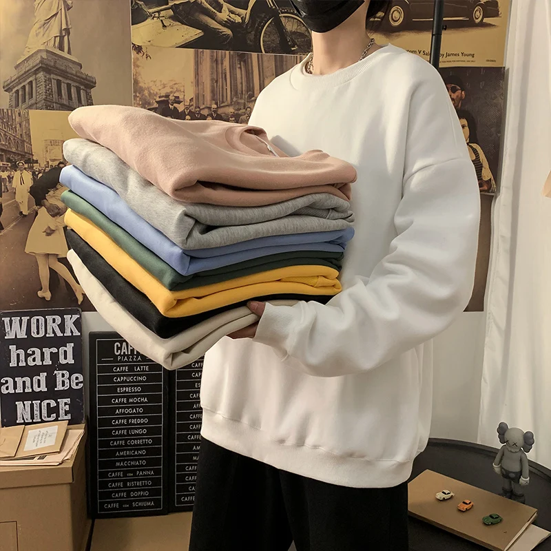Men Hoodies Sweatshirts Solid Casual Basic Loose Spring Autumn Fashion Simple High Quality O-neck Korean Style All-match S-5XL
Men Hoodies Sweatshirts Solid Casual Basic Loose Spring Autumn Fashion Simple High Quality O-neck Korean Style All-match S-5XL