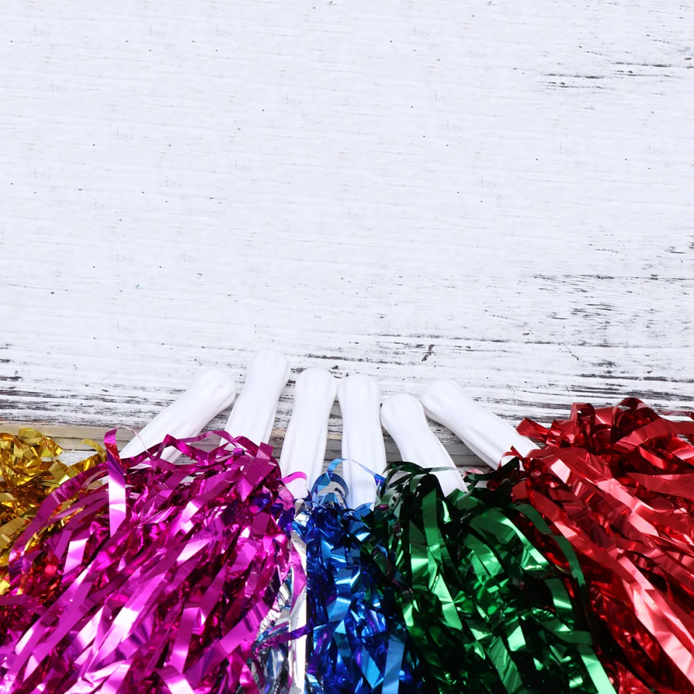 12PCS Straight Handle Cheering Poms Cheerleading Kit Cheer Props for Performance Competition Cheering Sports Events (Random Styl
12PCS Straight Handle Cheering Poms Cheerleading Kit Cheer Props for Performance Competition Cheering Sports Events (Random Styl