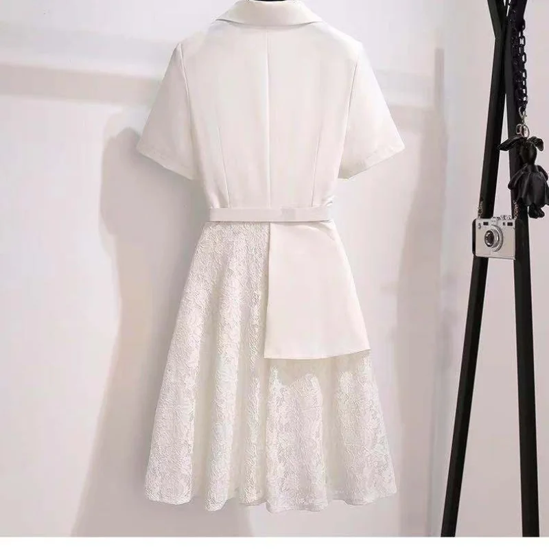 Suit Stitching Lace Dress 2021 New Summer Size Women's Fat Mm 100.00kg Slim Age Reduction Skirt
Suit Stitching Lace Dress 2021 New Summer Size Women's Fat Mm 100.00kg Slim Age Reduction Skirt