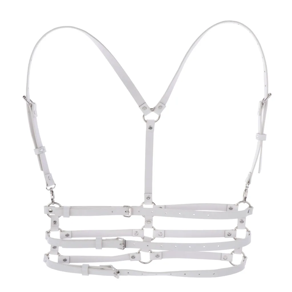 Women's Punk Waist Belt Steampunk Body Chest Harness Chain Faux Leather Body Harness Adjustable with Buckles and O-Rings
Women's Punk Waist Belt Steampunk Body Chest Harness Chain Faux Leather Body Harness Adjustable with Buckles and O-Rings