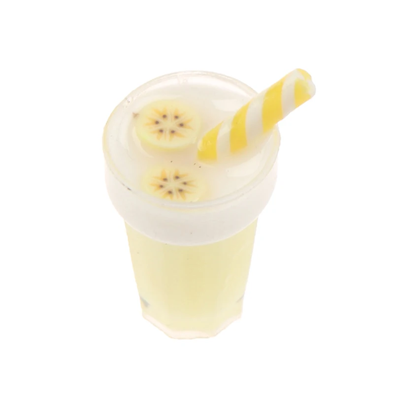 

1 шт. мини молочный коктейль мороженое чашка клубника банан аксессуары для миниатюрного кукольного домика кухонные игрушки