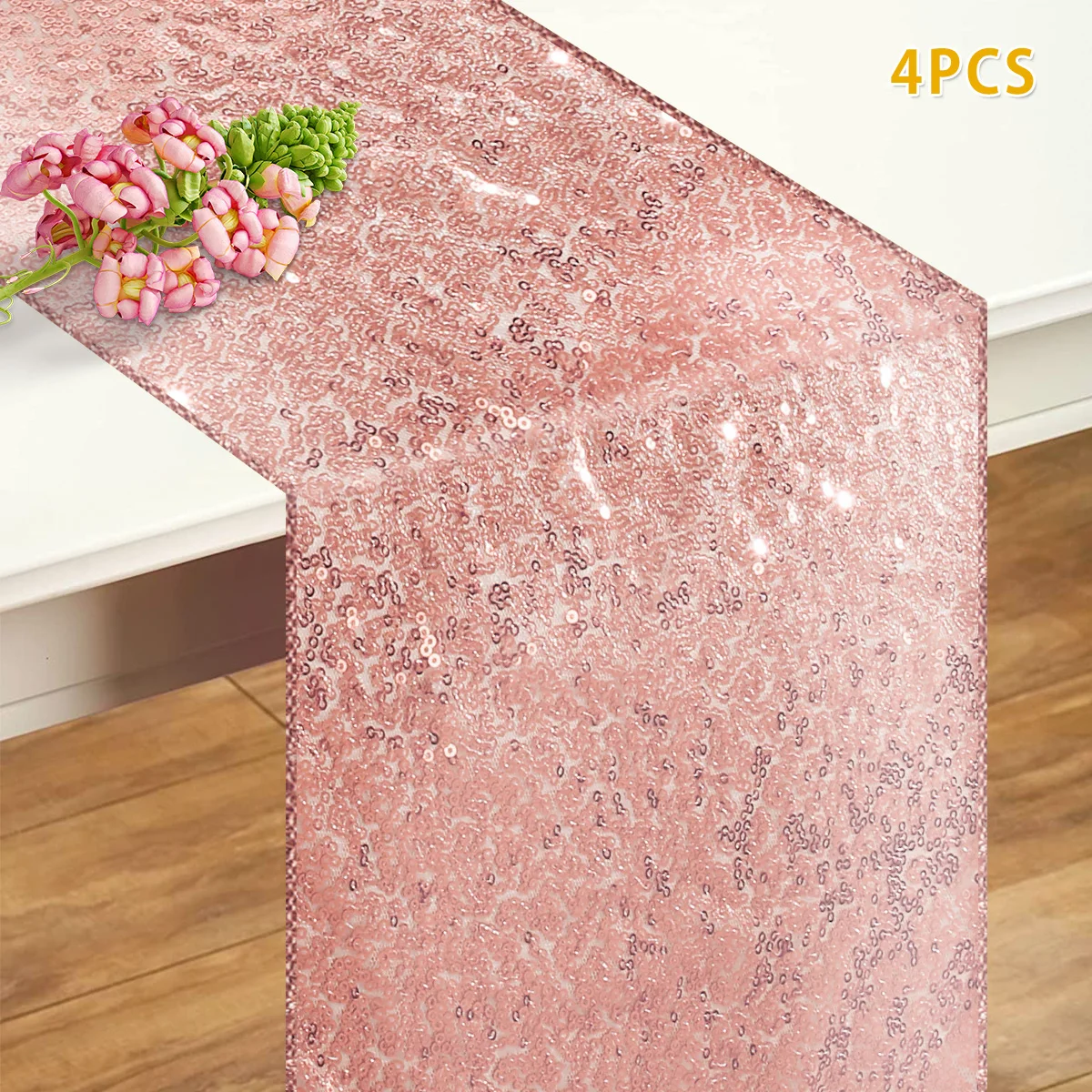 4pcs Glitter Table Runners 12×108 inch Sequin Tablecloth Table Cover Supplies for Banquets Dinner Birthday Party Wedding Decor
4pcs Glitter Table Runners 12×108 inch Sequin Tablecloth Table Cover Supplies for Banquets Dinner Birthday Party Wedding Decor
