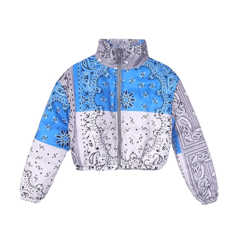 2021 New Women Paisley Print Puffer Parkas Jacket Long Sleeve Zip Up Cropped Bubble Coat
2021 New Women Paisley Print Puffer Parkas Jacket Long Sleeve Zip Up Cropped Bubble Coat