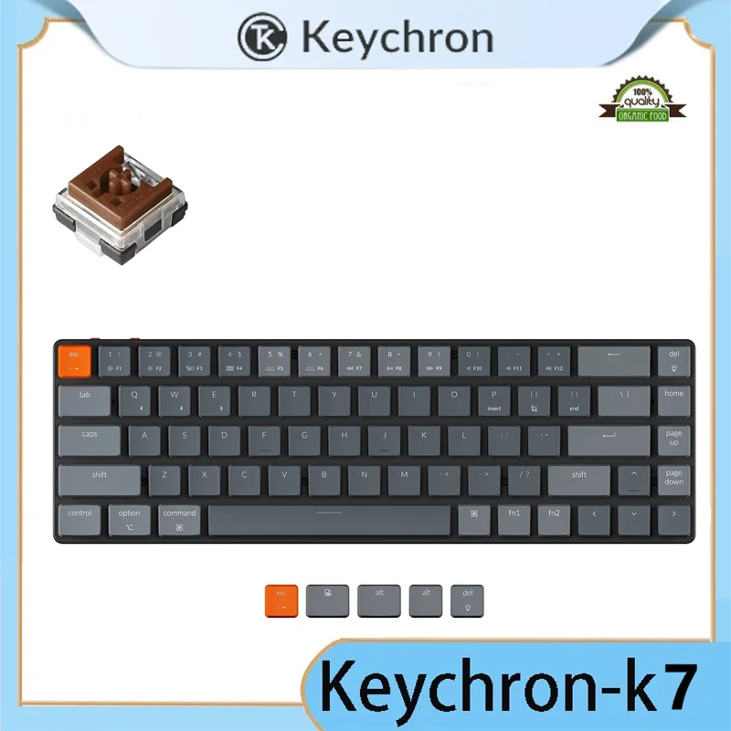 

Keychron K7 B ультратонкая Беспроводная механическая клавиатура с низким профилем переключатель Gateron RGB подсветка игровая клавиатура для Mac Windows