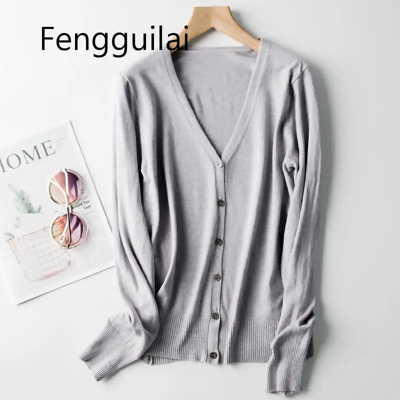 FENGGUILAI Basic Ribbed Cardigan Sweater Women Knitted Cotton V Neck Slim Essential Jumper Long Sleeve Sweaters Black Gray Fall
FENGGUILAI Basic Ribbed Cardigan Sweater Women Knitted Cotton V Neck Slim Essential Jumper Long Sleeve Sweaters Black Gray Fall