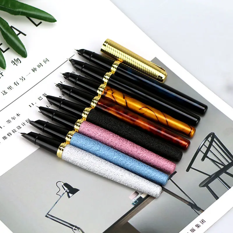 Luxury Quality Classic Fountain Pen 0.38mm New School Student Office Supplies Writing Signature Calligraphy Frosted Color
Luxury Quality Classic Fountain Pen 0.38mm New School Student Office Supplies Writing Signature Calligraphy Frosted Color