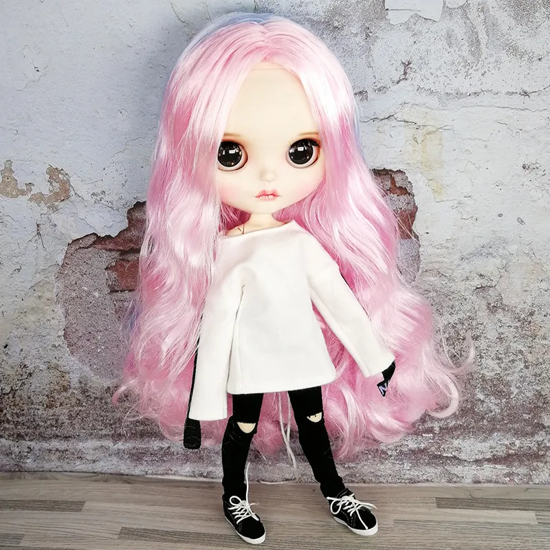 ICY Factory 1/6 BJD Новые матовые розовые волосы для лица 19 суставов тела с бровями блеск
