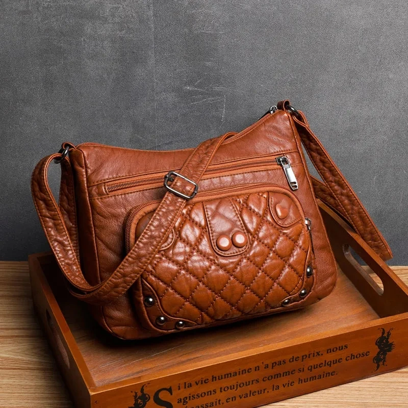  Vintage Fashion Bag PU Leather Multi Pockets Bags 2021 NEW Women Shoulder Crossbody Bag Bags Women's Handbags Purses
Vintage Fashion Bag PU Leather Multi Pockets Bags 2021 NEW Women Shoulder Crossbody Bag Bags Women's Handbags Purses