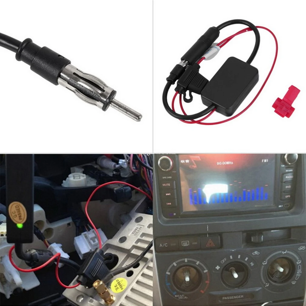 Practical FM Signal Amplifier Anti-interference Car Antenna Radio Universal Booster Amp Automobile Parts car radio amplifier | Автомобили