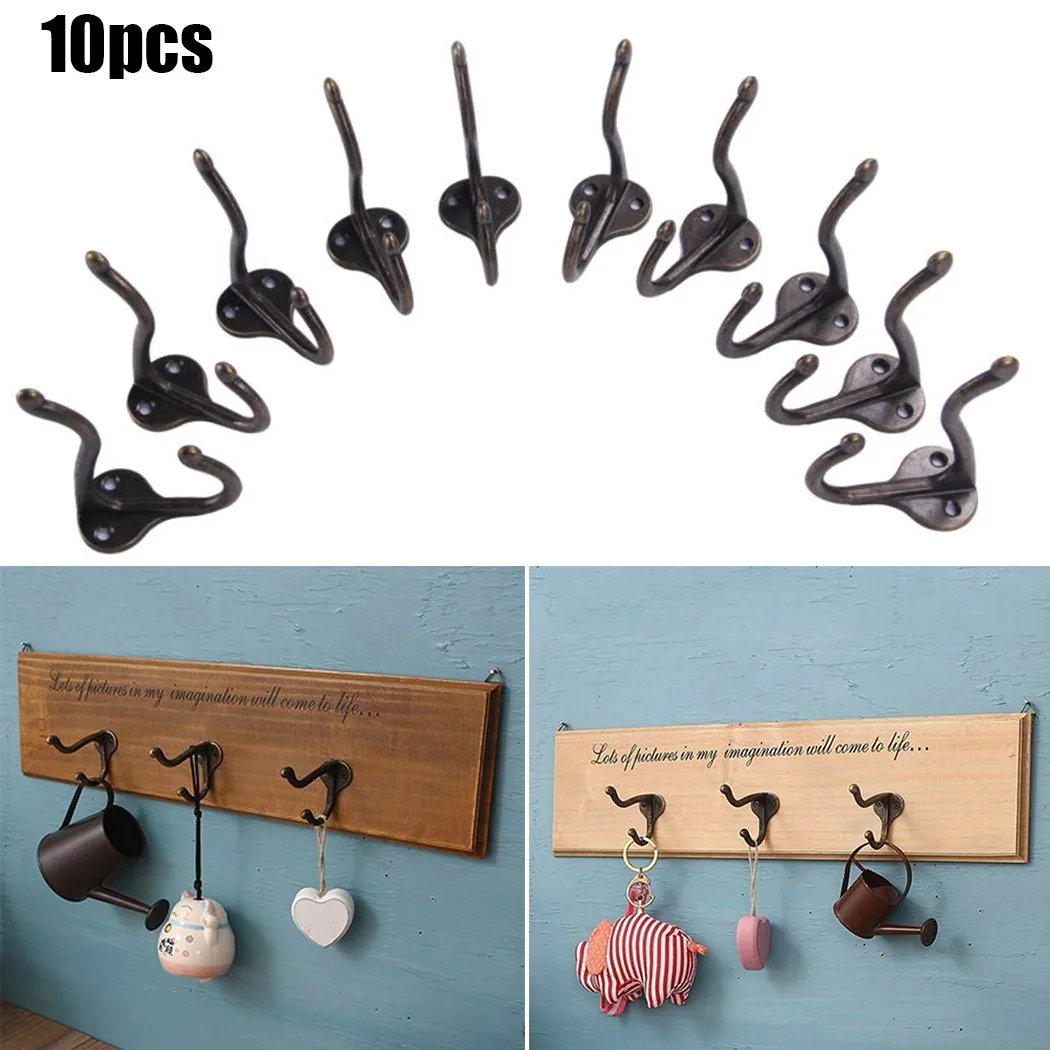 10pc Wall Mounted Antique Coat Hook Alloy Hook Single Hook Antique Hook Coat Hook Double Hole Hook For Wardrobe Clothes Towels
10pc Wall Mounted Antique Coat Hook Alloy Hook Single Hook Antique Hook Coat Hook Double Hole Hook For Wardrobe Clothes Towels