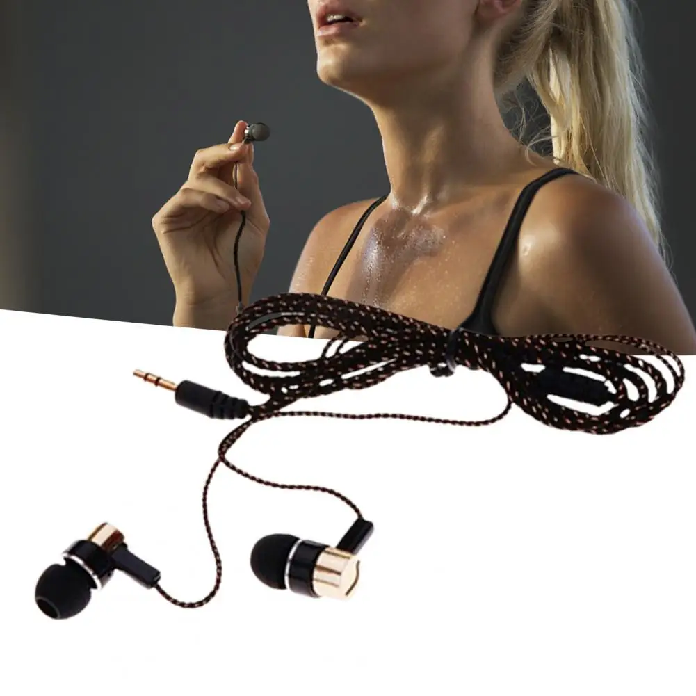 

3.5mm Wired Headphones In-Ear MP3 Mobile Stereo Bass Headset Noise Reduction Braided Wiring For Smartphones