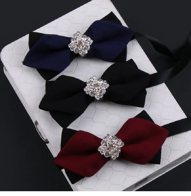Новинка 2020 модные дизайнерские мужские галстуки-бабочки Двойная Ткань бриллиант