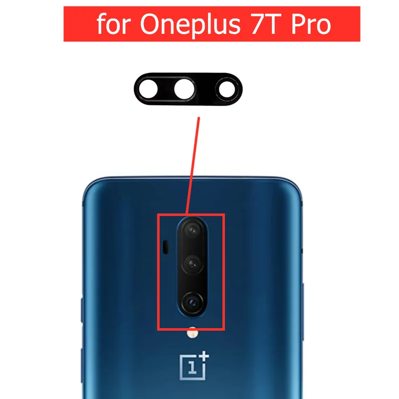 Стеклянный объектив для задней камеры Oneplus 7T Pro 2 шт. стекло с клеем 3M запасные