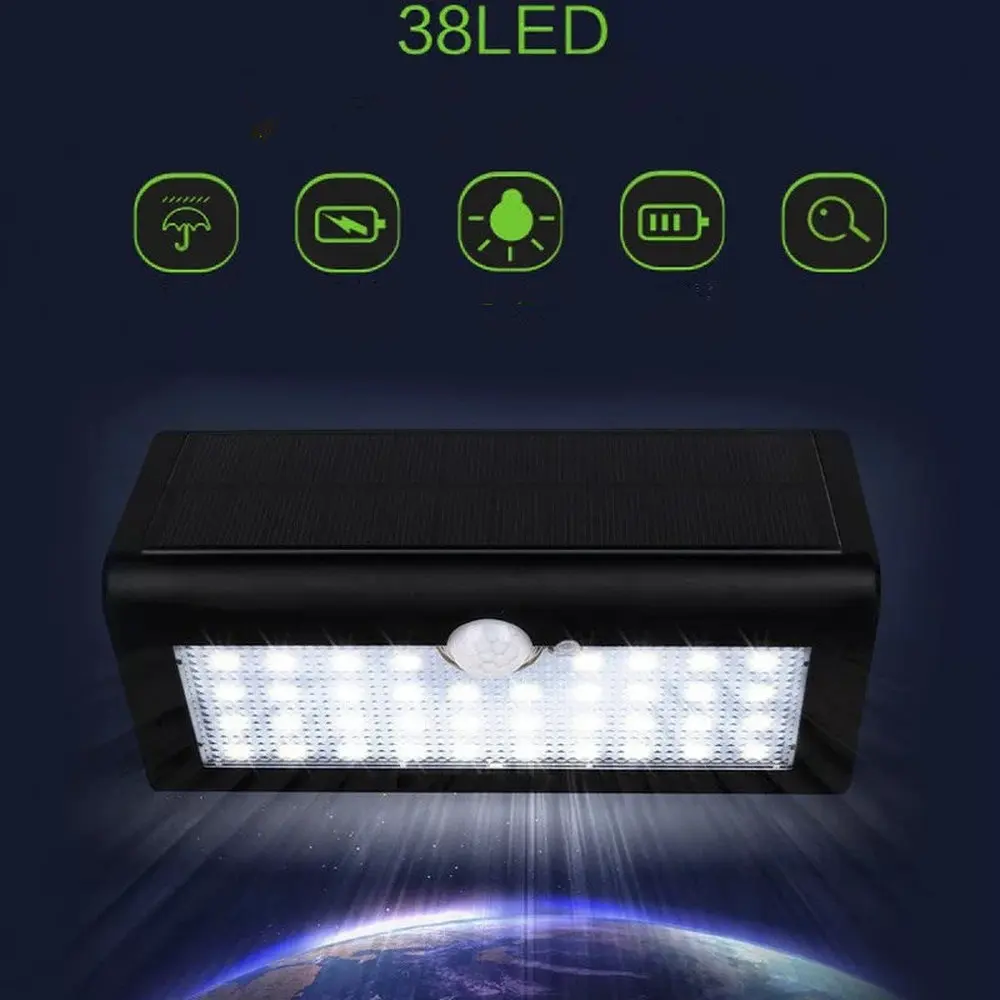 sell well 38 LEDs Solar Light PIR Motion Sensor Solar Garden Light Waterproof Outdoor Energy Saving Street Yard Path Home Lamp
sell well 38 LEDs Solar Light PIR Motion Sensor Solar Garden Light Waterproof Outdoor Energy Saving Street Yard Path Home Lamp