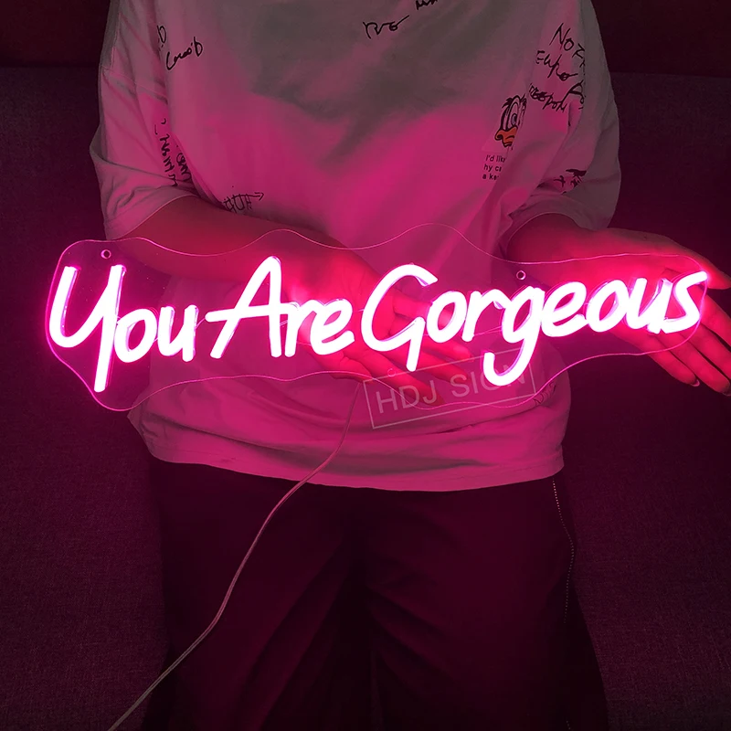 Personalized Custom Led Neon Sign Letter You Are Gorgeous Wall Decor for Room Bar Cafe Club Propose Party Background Decor Light
Personalized Custom Led Neon Sign Letter You Are Gorgeous Wall Decor for Room Bar Cafe Club Propose Party Background Decor Light
