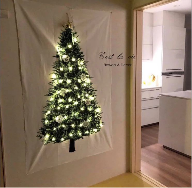 New Christmas Tree Pine Hang Cloth Wall Decor Cloth Christmas Decoration for Home Small Fresh Holiday Background Simple Tapestry
New Christmas Tree Pine Hang Cloth Wall Decor Cloth Christmas Decoration for Home Small Fresh Holiday Background Simple Tapestry
