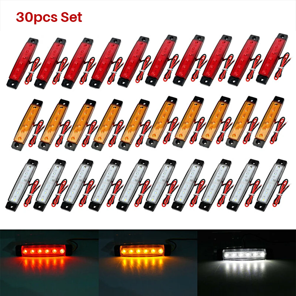 30Pcs 6LED Clearence Boat Bus Truck Trailer Side Marker Indicators Light OBD2 Car
30Pcs 6LED Clearence Boat Bus Truck Trailer Side Marker Indicators Light OBD2 Car