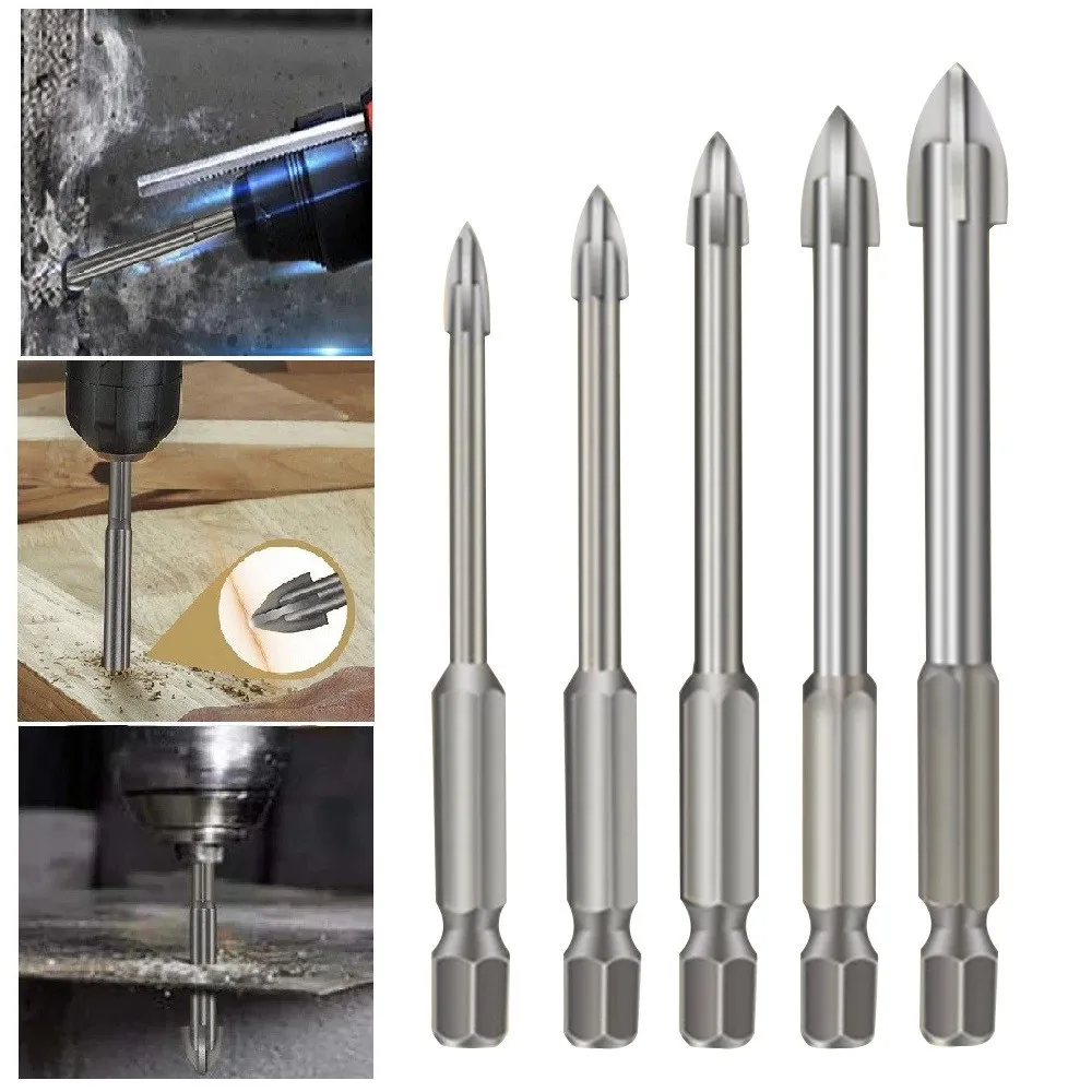 5Pcs Efficient Universal Drilling Tool Multifunctional Cross Alloy Cemented Carbide Drill Bits For Electric Hand Drill
5Pcs Efficient Universal Drilling Tool Multifunctional Cross Alloy Cemented Carbide Drill Bits For Electric Hand Drill