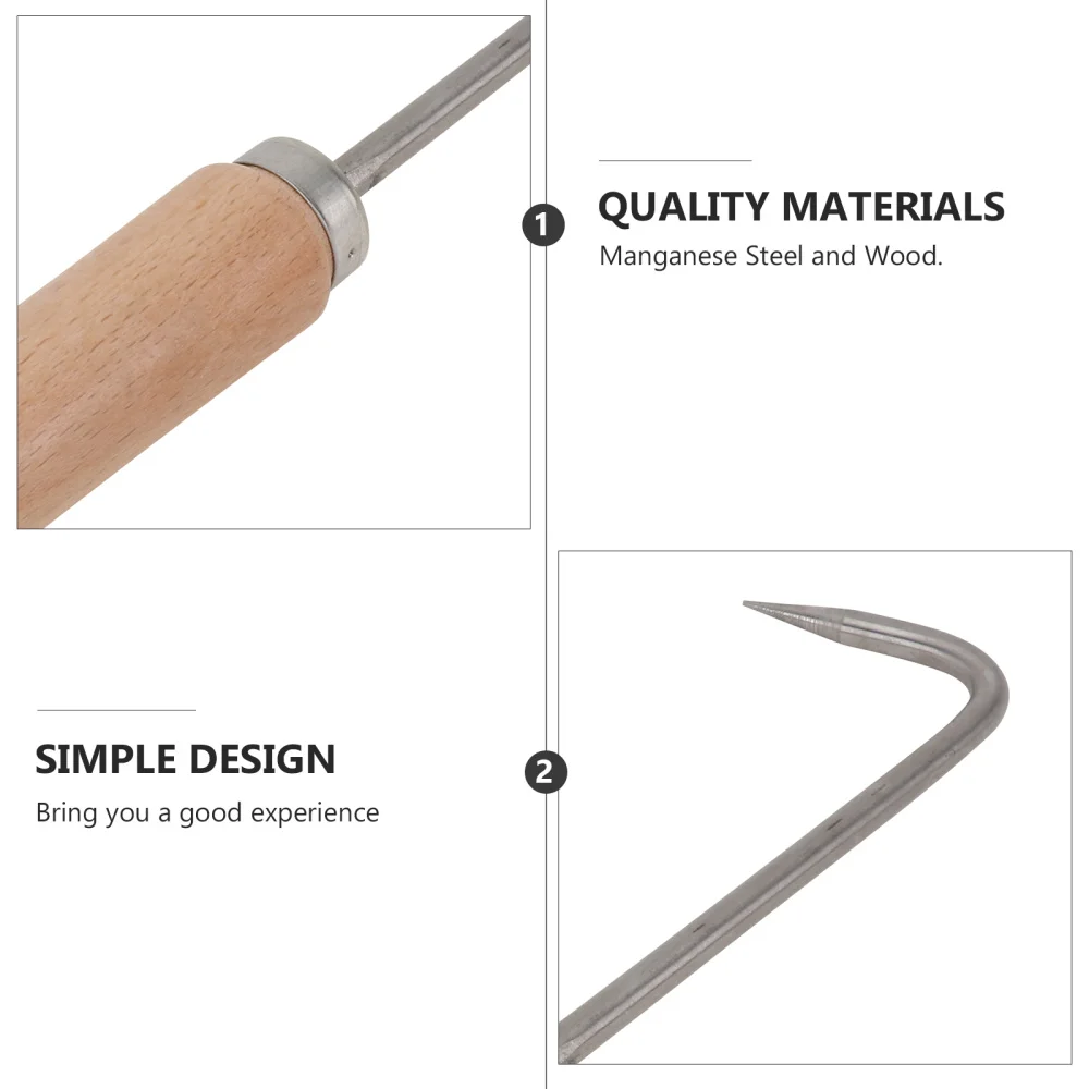 1pc Garden Weeding Tool Root Remover Wooden Handle Manganese Steel Manual Weeder Weeding Device Single-claw Hook (Black)
1pc Garden Weeding Tool Root Remover Wooden Handle Manganese Steel Manual Weeder Weeding Device Single-claw Hook (Black)