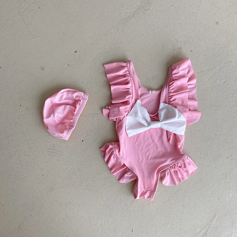 MILANCEL 2021 Summer New Girls Swimsuit Solid Cute Bow Swimwear Casual Children Clothes With Hat
MILANCEL 2021 Summer New Girls Swimsuit Solid Cute Bow Swimwear Casual Children Clothes With Hat