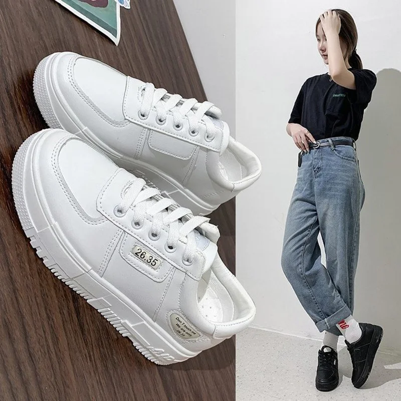 Plus Size Casual Lace-up Platform Sneakers Women's Fall 2021 New White Shoes Fashion All-match Increase Walking Women's Sneakers
Plus Size Casual Lace-up Platform Sneakers Women's Fall 2021 New White Shoes Fashion All-match Increase Walking Women's Sneakers