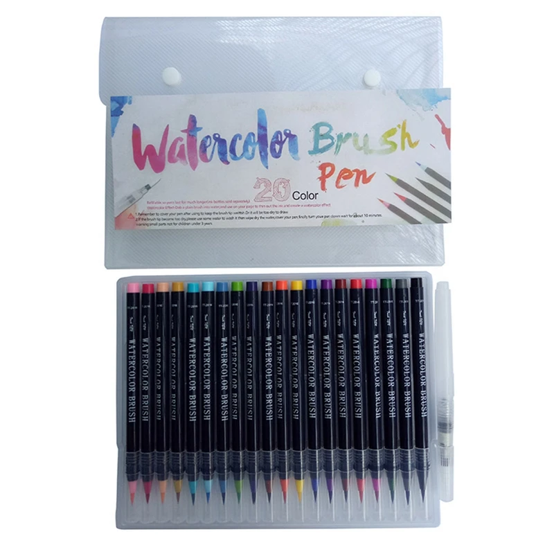 20 Colors watercolor brush pen soft brush pen set watercolor markers liner pen for manga Comic Calligraphy painting art supplies
20 Colors watercolor brush pen soft brush pen set watercolor markers liner pen for manga Comic Calligraphy painting art supplies