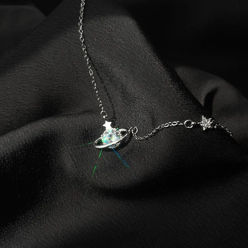 New 2021 Sparkling Zircon Planet-shape Charm Pendant Necklace for Women Exquisite Clavicle Chain Necklace Fashion Jewelry
New 2021 Sparkling Zircon Planet-shape Charm Pendant Necklace for Women Exquisite Clavicle Chain Necklace Fashion Jewelry