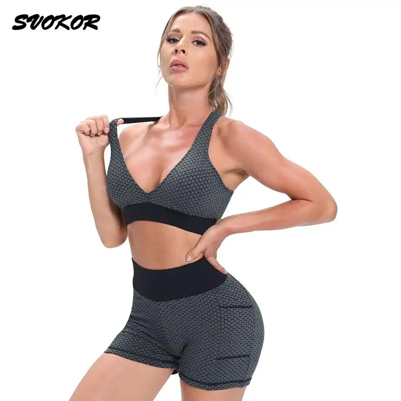 Женские комплекты для йоги SVOKOR, жаккардовые шорты, одежда для тренажерного зала, спортивный бюстгальтер, привлекательный спортивный компле...
Женские комплекты для йоги SVOKOR, жаккардовые шорты, одежда для тренажерного зала, спортивный бюстгальтер, привлекательный спортивный компле...