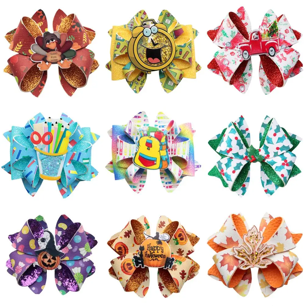 Christmas Halloween Series Bow-knot with Clip DIY Making For Kit Hair Ring Gift Party Decoration Accessories,1Yc20977
Christmas Halloween Series Bow-knot with Clip DIY Making For Kit Hair Ring Gift Party Decoration Accessories,1Yc20977