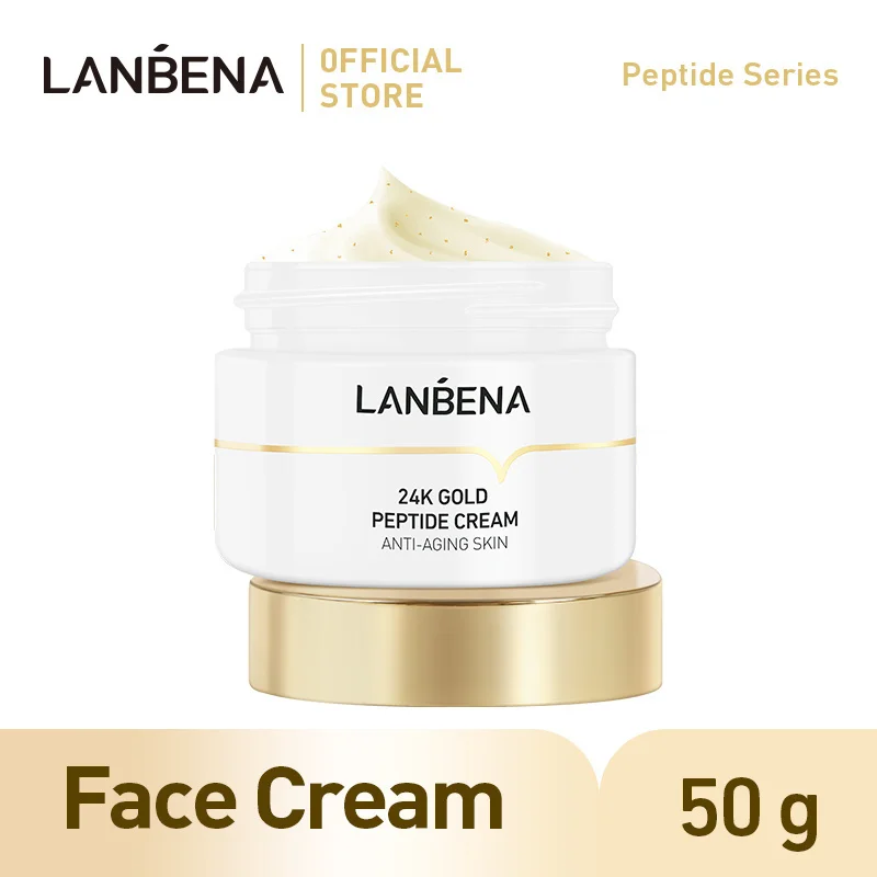 LANBENA 24k Gold Peptide Facial Cream Wrinkle Anti Aging Skin Moisturize Minimize Reduce Fine Lines Increases Skin Elasticity
LANBENA 24k Gold Peptide Facial Cream Wrinkle Anti Aging Skin Moisturize Minimize Reduce Fine Lines Increases Skin Elasticity