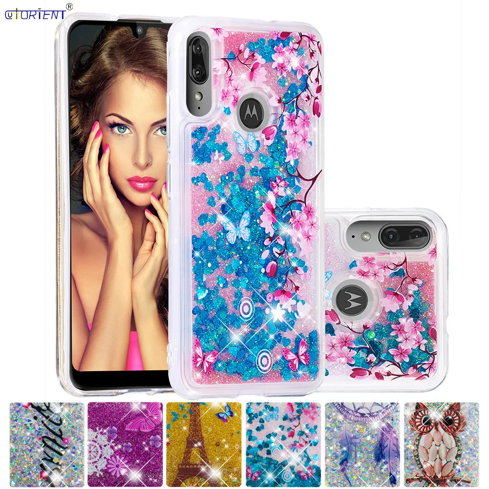 Милый чехол для Motorola E6 Plus XT2025 мягкий силиконовый Полный Moto XT2005 Блестящий жидкий