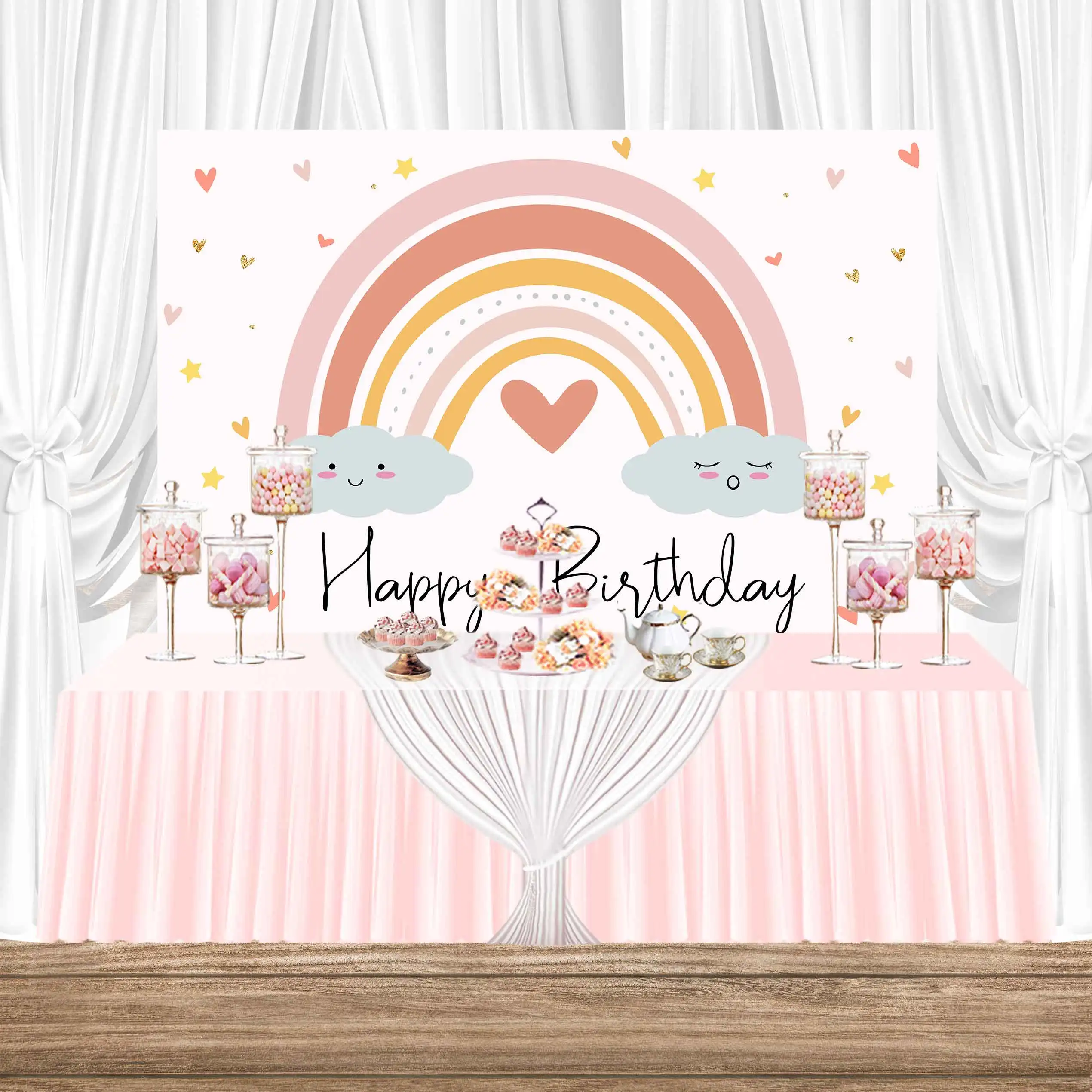 Love Heart Baby Shower Rainbow Birthday Photo Photography Customized Girl Pink Backdrop Party Backgrounds Star Child Cartoon
Love Heart Baby Shower Rainbow Birthday Photo Photography Customized Girl Pink Backdrop Party Backgrounds Star Child Cartoon