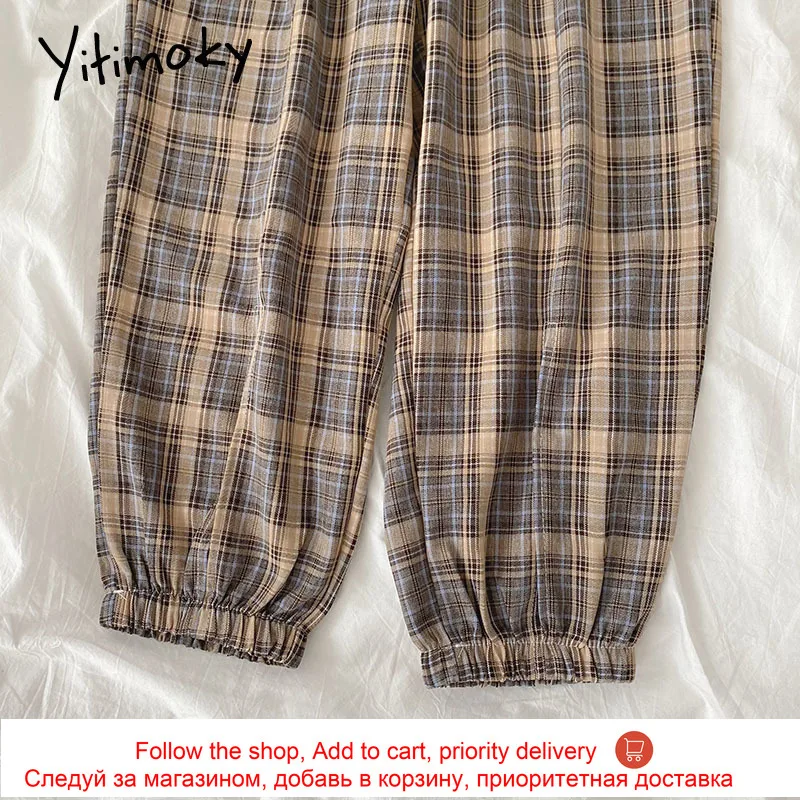 Yitimoky Plaid Sweatpants Women Elastic High Waist Solid Black Loose Wide Leg Pants Summer 2021 Korean Clothes Casual Fashion
Yitimoky Plaid Sweatpants Women Elastic High Waist Solid Black Loose Wide Leg Pants Summer 2021 Korean Clothes Casual Fashion
