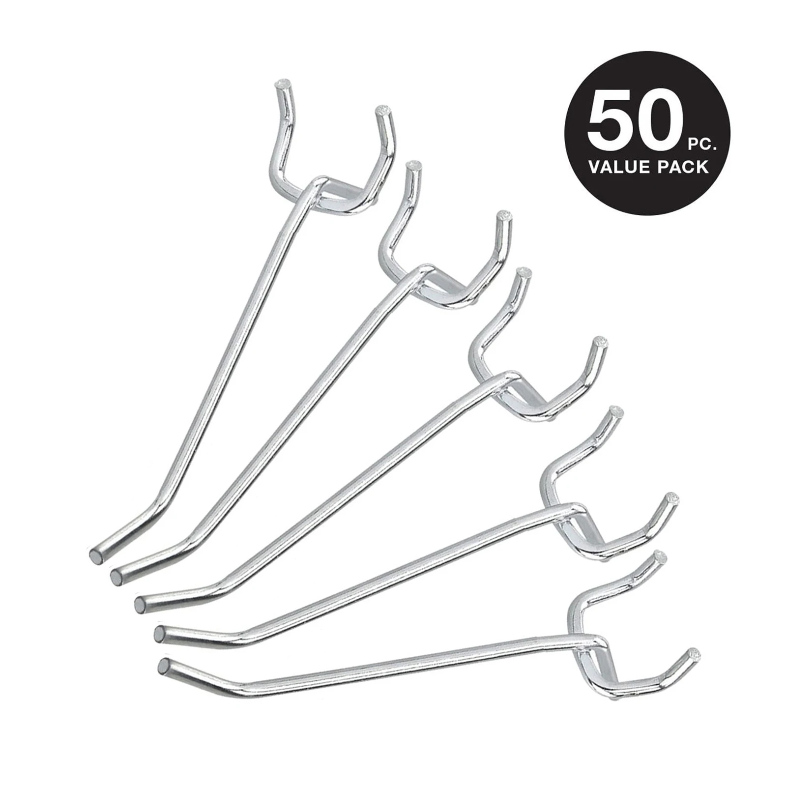 50 Single Peg Board Hook Shelf Hook Hole Plate Hook Slat Wallboard Retail Supermarket Hook Value Pack
50 Single Peg Board Hook Shelf Hook Hole Plate Hook Slat Wallboard Retail Supermarket Hook Value Pack
