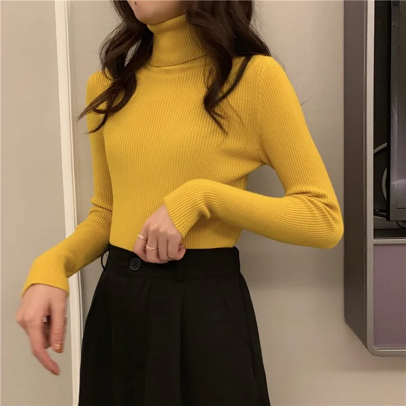 Turtleneck Sweaters Women Autumn Winter Solid Color Thick Warm Slim Knitted Sweater Crop Tops Female Soft Elasticity Pullover
Turtleneck Sweaters Women Autumn Winter Solid Color Thick Warm Slim Knitted Sweater Crop Tops Female Soft Elasticity Pullover