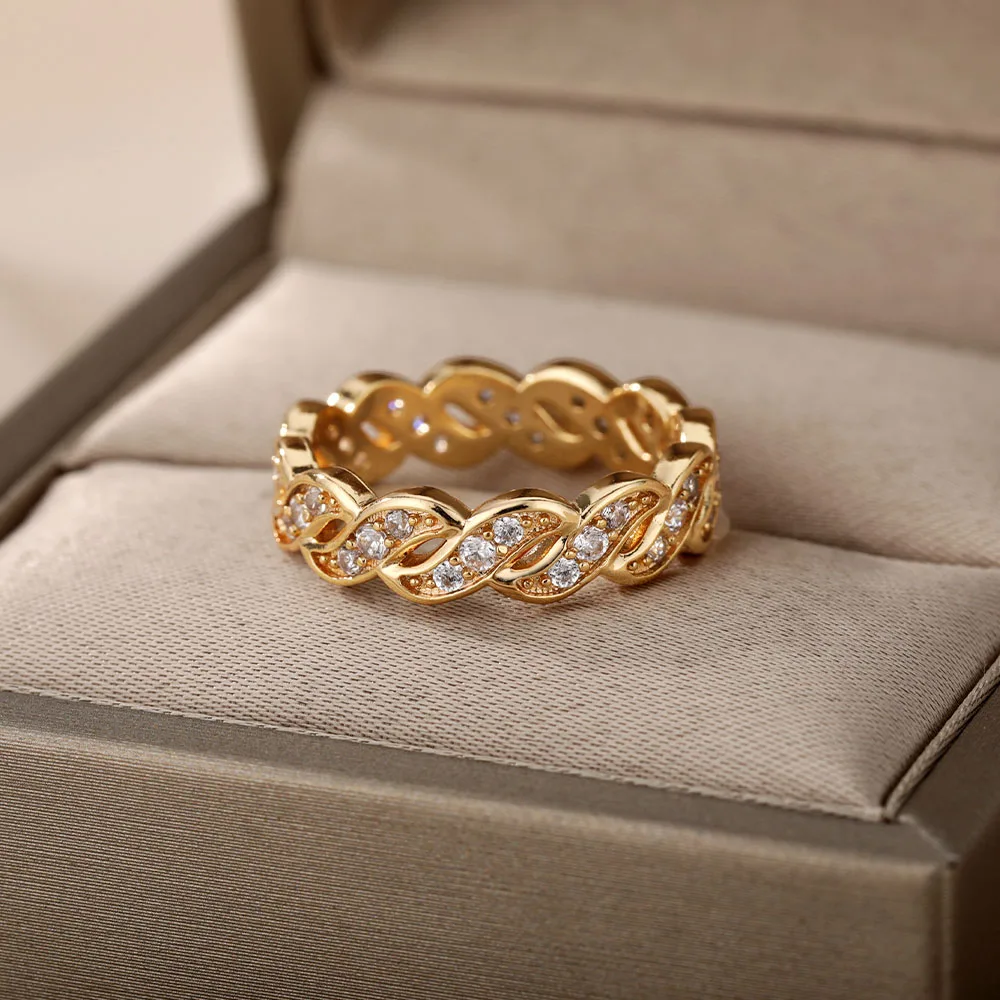 Zircon Water Wave Rings For Women Girls Gold Color Rhinestone Ring 2022 Trend Aesthetic Jewelry Couple Gift anillos mujer
Zircon Water Wave Rings For Women Girls Gold Color Rhinestone Ring 2022 Trend Aesthetic Jewelry Couple Gift anillos mujer