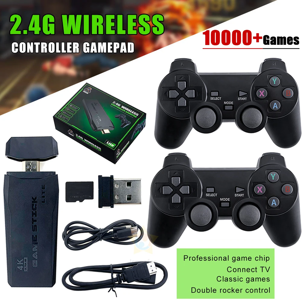 NEW USB Wireless Console Game Stick Video Game Console 32GB/64GB Classic Game 8 Bit Mini Retro Controller HD Output Dual Player
NEW USB Wireless Console Game Stick Video Game Console 32GB/64GB Classic Game 8 Bit Mini Retro Controller HD Output Dual Player