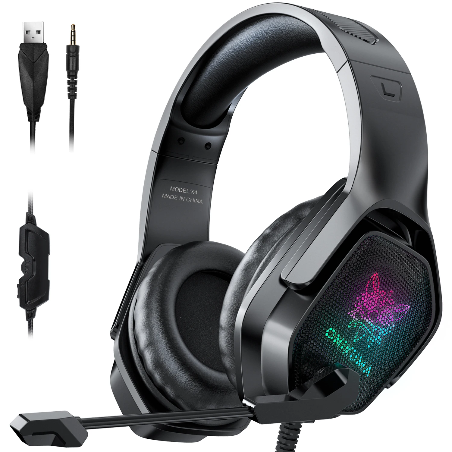 ONIKUMA Игровые наушники с микрофоном X4 светодиодная подсветка гарнитура для геймеров USB/3,5 мм проводные наушники для ПК PS4 Xbox Phone
ONIKUMA Игровые наушники с микрофоном X4 светодиодная подсветка гарнитура для геймеров USB/3,5 мм проводные наушники для ПК PS4 Xbox Phone