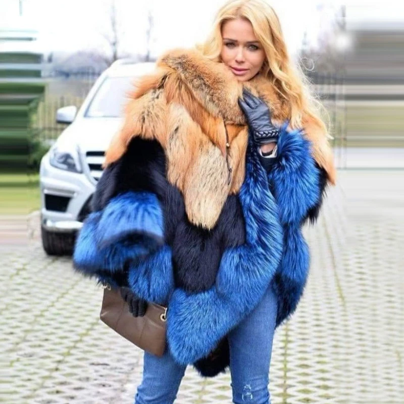 Fashion New Ladies Real Fox Fur Cape With Fur Collar Winter Natural Fox Fur Coats Women Poncho Luxury Warm Outwear
Fashion New Ladies Real Fox Fur Cape With Fur Collar Winter Natural Fox Fur Coats Women Poncho Luxury Warm Outwear