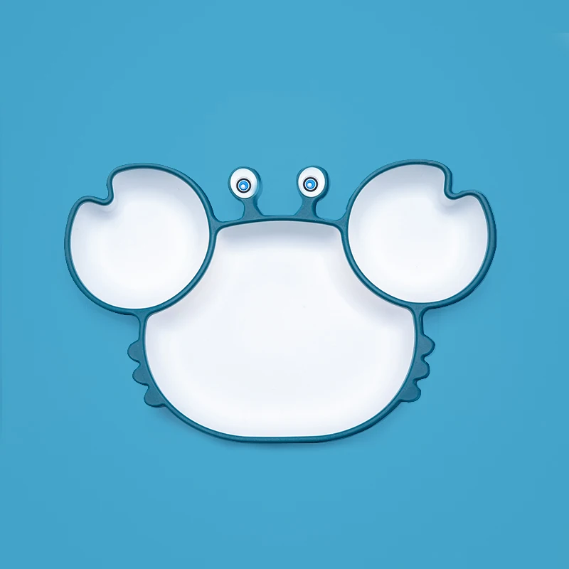 Baby Dishes Silicone Suction Plate Cute Crab Children Feeding Plate Non-Slip Baby Food Feeding Bowl For Children
Baby Dishes Silicone Suction Plate Cute Crab Children Feeding Plate Non-Slip Baby Food Feeding Bowl For Children