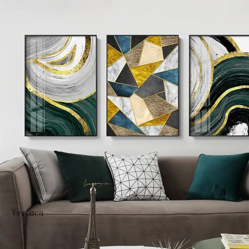 Modern Home Decoration Poster Abstract Geometric Golden Canvas Art Painting On The Wall for Loft Home Room Decoration 
Modern Home Decoration Poster Abstract Geometric Golden Canvas Art Painting On The Wall for Loft Home Room Decoration